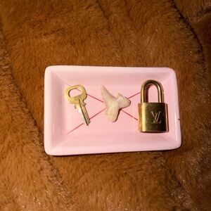 Louis Vuitton Gold Lock and Key Set